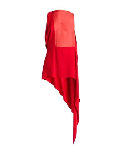 FERRAGAMO FERRAGAMO WOMAN MAXI DRESS RED SIZE 8 VISCOSE, ACETATE, SILK