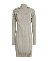 Ferragamo Woman Mini Dress Sage Green Size L Viscose, Polyamide, Elastane