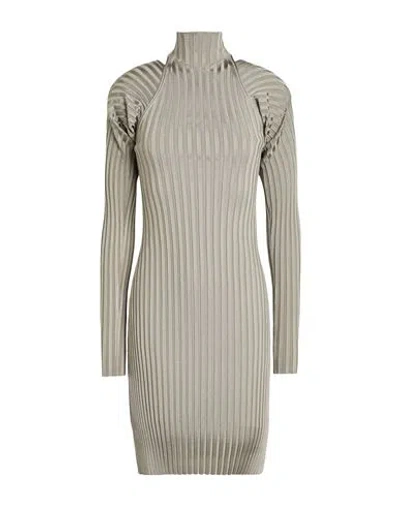 Ferragamo Woman Mini Dress Sage Green Size L Viscose, Polyamide, Elastane