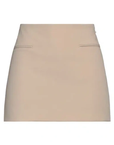 Ferragamo Woman Mini Skirt Beige Size 2 Virgin Wool