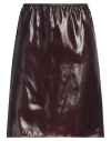Ferragamo Chic Nylon Blend Mini Skirt In Burgundy