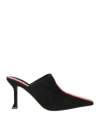 Ferragamo Ladies Black Graphic Insert Sophye Mules In Black