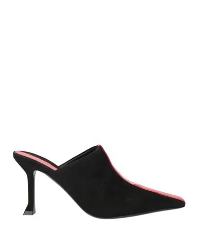 FERRAGAMO FERRAGAMO WOMAN MULES & CLOGS BLACK SIZE 7.5 LEATHER