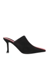 FERRAGAMO FERRAGAMO WOMAN MULES & CLOGS BLACK SIZE 7.5 CALFSKIN
