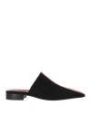 Ferragamo Patent Stripe Leather Mule In Black