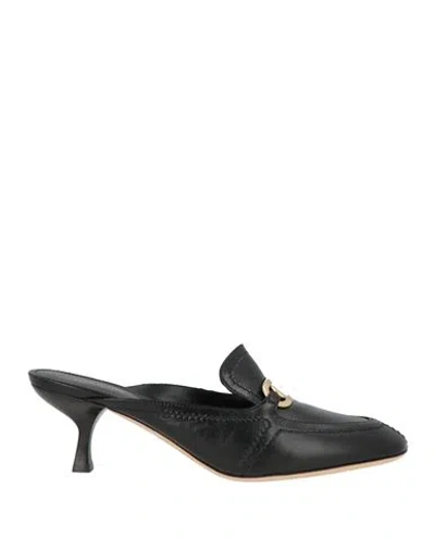 Ferragamo Woman Mules & Clogs Black Size 8 Leather In Multi