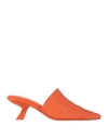 Ferragamo Woman Mules & Clogs Orange Size 8 Textile Fibers In Orange