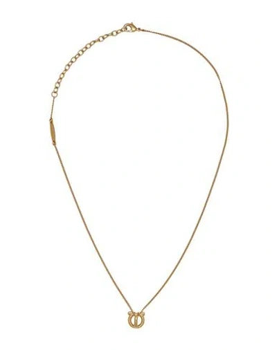 Ferragamo Woman Necklace Gold Size - Brass