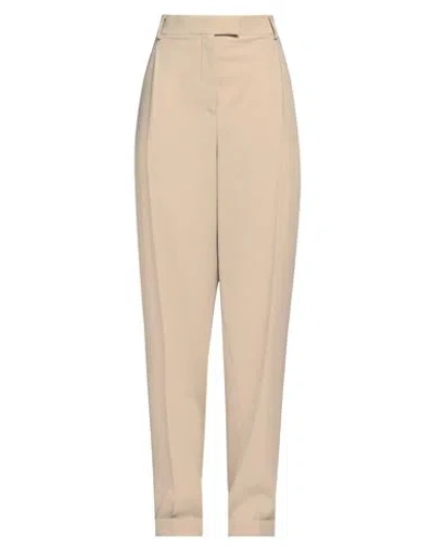 Ferragamo Woman Pants Beige Size 12 Virgin Wool In Neutral