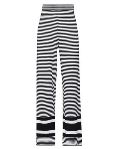 Ferragamo Woman Pants Black Size L Viscose, Synthetic Fibers, Cotton, Silk
