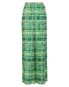 Ferragamo Woman Pants Green Size 8 Silk In Green