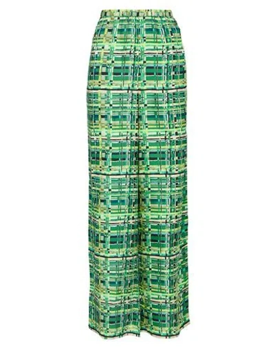 Ferragamo Woman Pants Green Size 8 Silk