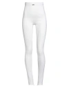 Ferragamo Woman Pants Ivory Size M Virgin Wool, Polyamide, Elastane In White