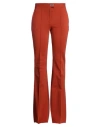 Ferragamo Woman Pants Rust Size 10 Polyamide, Elastane In Red