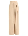 Ferragamo Woman Pants Sand Size 10 Cotton, Silk
