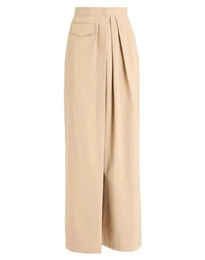 Ferragamo Woman Pants Sand Size 10 Cotton, Silk