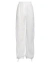 Ferragamo Woman Pants White Size 6 Silk, Polyamide In White