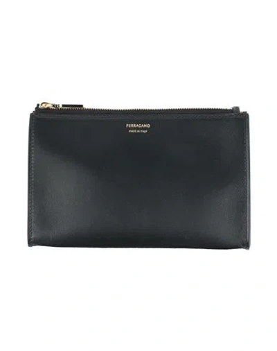 Ferragamo Woman Pouch Black Size - Calfskin