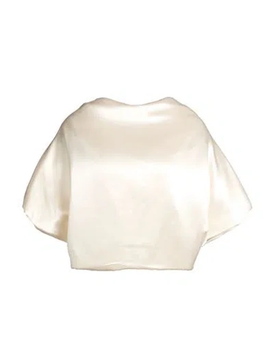 Ferragamo Woman Puffer Ivory Size 6 Viscose In White