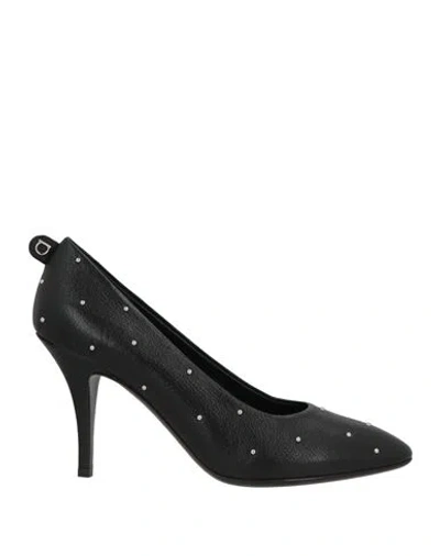 Ferragamo Woman Pumps Black Size 10 Leather