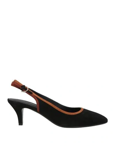 Ferragamo Woman Pumps Black Size 10.5 Calfskin