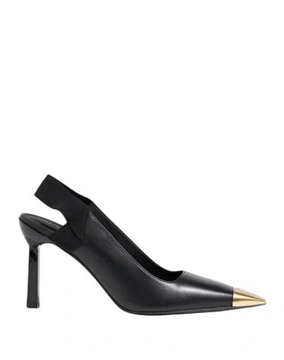 Ferragamo Woman Pumps Black Size 10.5 Leather