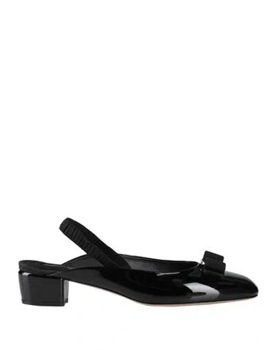 Ferragamo Woman Pumps Black Size 4.5 Leather
