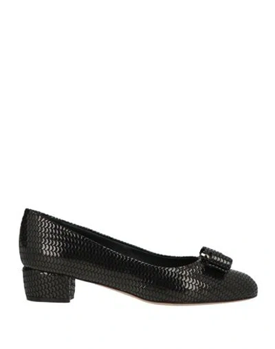 Ferragamo Woman Pumps Black Size 5.5 Calfskin
