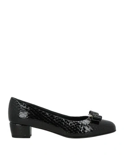 Ferragamo Woman Pumps Black Size 5.5 Leather