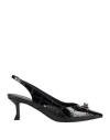 Ferragamo Woman Pumps Black Size 6 Calfskin In Black