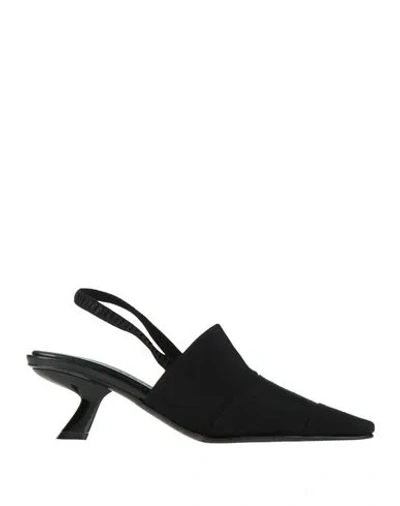 Ferragamo Woman Pumps Black Size 6.5 Textile Fibers