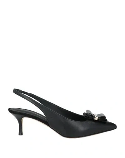 Ferragamo Woman Pumps Black Size 7 Lambskin
