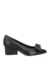 Ferragamo Woman Pumps Black Size 7 Lambskin