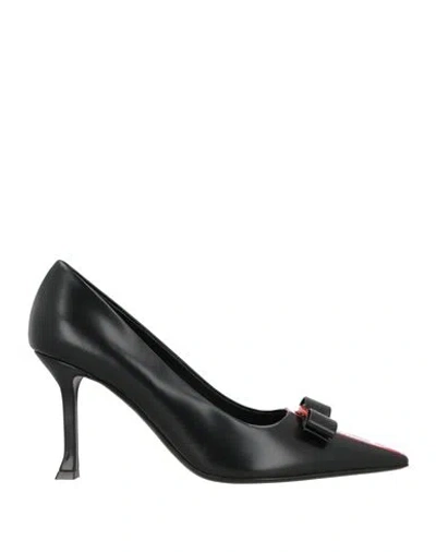 Ferragamo Woman Pumps Black Size 7 Lambskin