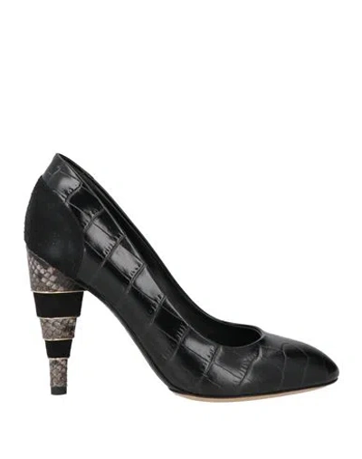 Ferragamo Woman Pumps Black Size 7 Leather