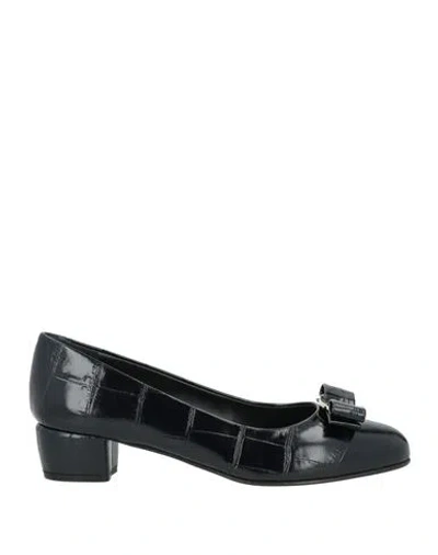 Ferragamo Woman Pumps Black Size 7.5 Calfskin