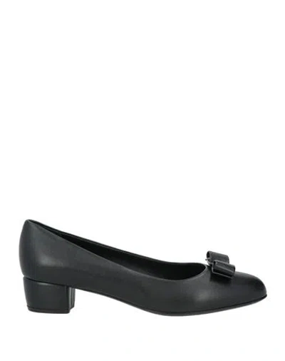Ferragamo Woman Pumps Black Size 7.5 Calfskin