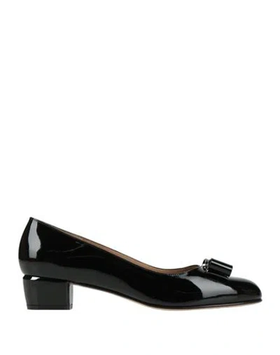 Ferragamo Woman Pumps Black Size 7.5 Calfskin