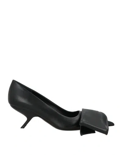 Ferragamo Erica 55 Woman Pumps Black Size 8 Lambskin