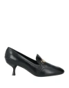 Ferragamo Woman Pumps Black Size 7.5 Leather In Black