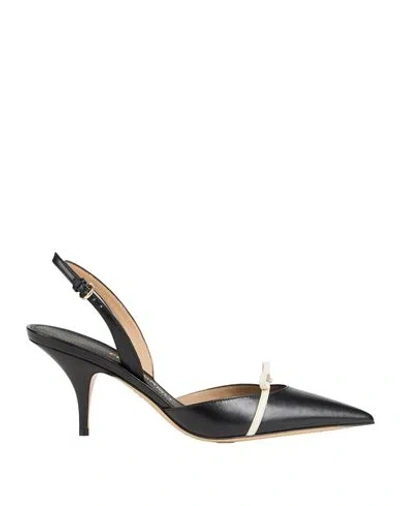 Ferragamo Gylla 70 Slingback Leather Pumps In Black
