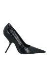 Ferragamo Eva Crocodile Leather Pumps In Black