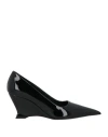 Ferragamo Ladies Black Viola Wedge-heeled Pumps In Black