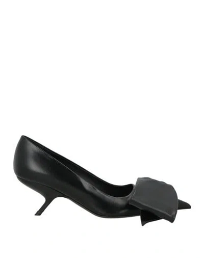 Ferragamo Woman Pumps Black Size 8 Lambskin