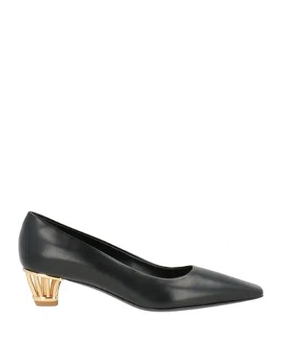 Ferragamo Woman Pumps Black Size 8 Lambskin