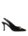 Ferragamo Woman Pumps Black Size 8 Leather In Black