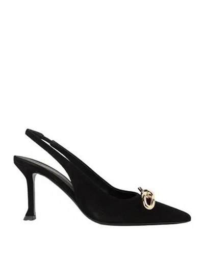 Ferragamo Woman Pumps Black Size 8 Leather