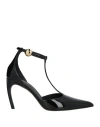Ferragamo Lysandra Patent T-strap Stiletto Pumps In Black