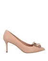 Ferragamo Woman Pumps Blush Size 10 Bovine Leather In Pink