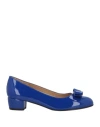 Ferragamo Blue Vara Bow Pump Shoe In Blue